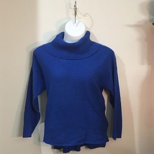 True Blue Cowl Neck Sweater